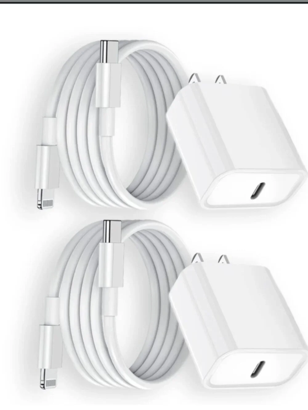 2 pack Fast Charger for iPhone  6ft Lightning cable